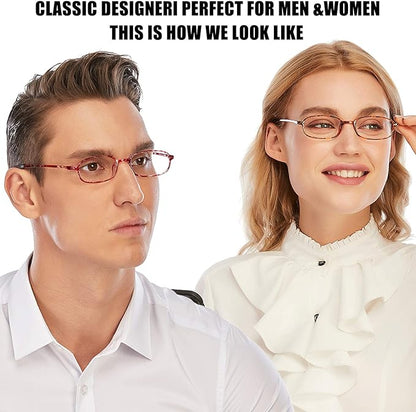 AQWANO 2 Pack Blue Light Blocking Computer Reading Glasses UV Protection Flexible TR90 Frame Lightweight Readers Glasses for Women Men +3.0