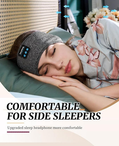 Perytong Sleep Headphones Bluetooth 5.4, Sleeping Headphones with Built-in Stereo Speakers, Wireless Earphones for Comfortable Sleep Listening, Soft & Sweat-Proof Sports for Workout