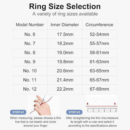 Smart Ring Fitness Tracker Ring for Women & Men, Sleep/Step/Blood Oxygen/Heart Rate Monitor, Long-Lasting Battery Sleep Ring, No Subscription Fee, Compatible with iOS & Android (Matte Silver, 10#)