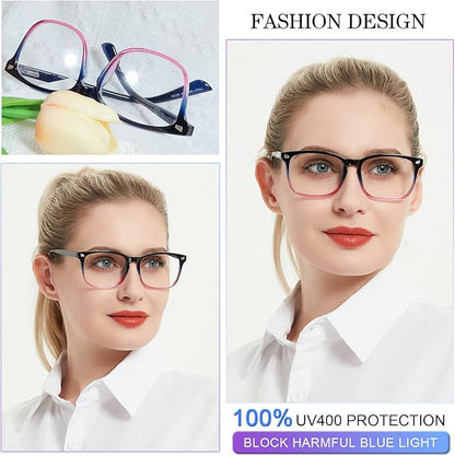MARE AZZURO Blue Light blocking Reading Glasses Women Computer Readers 0 1.0 1.25 1.5 1.75 2.0 2.25 2.5 2.75 3.0 3.5 4.0 5.0 6.0 (Purple, 600)