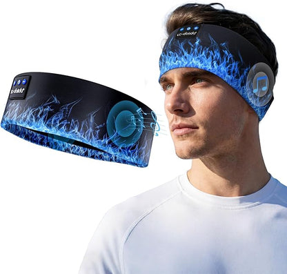 LC-dolida Headband Headphones Bluetooth, Sleep Headphones Wireless Bluetooth with Ultra-Thin HD Stereo Speaker, Sleep Headband Earphones for Workout Yoga Insomnia Meditation Gifts