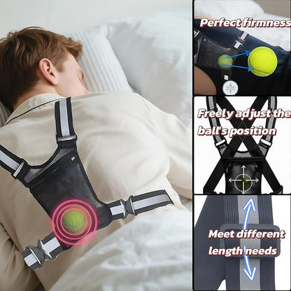 Sleep Position Trainer, Positional Sleep Apnea Device with Adjustable Vest & Ball - Prevent Back Sleeping Device, Slumber Bump Trainer for Positional Therapy for Sleep Apnea Snore Reducing Aids
