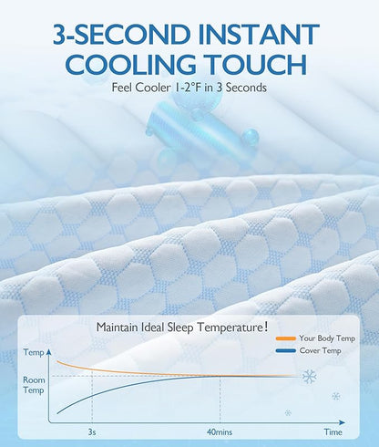 SINWEEK 3 Inch Twin XL Cooling Memory Foam Mattress Topper for Pressure Relief, Thick Bed Mattress Pad with Cooling Soft Cover and Adjustable Straps, CertiPUR-US Certified