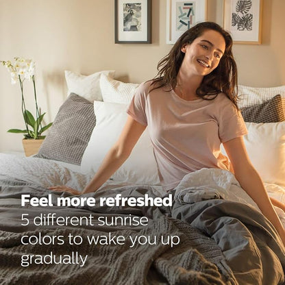 Sleep and Wake-Up Light, Simulated Sunrise and Sunset & Wake-up Light, Colored Sunrise and Sunset Simulation, 5 Natural Sounds