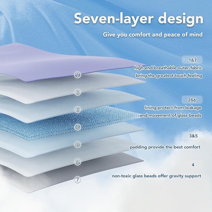 Topcee Weighted Blanket (20lbs 80"x87" King Size) Soft Cooling Heavy Blanket Sleeping, Apply to 190-210 lbs Body, Thick Breathable Blanket with Glass Bead, Easy Care