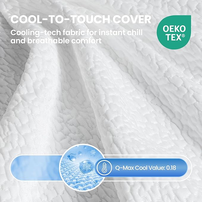 BedStory Cooling Mattress Topper King Size, 3 Inch Gel Infused Memory Foam Topper with Cool-to-Touch Removable Cover, Pressure Relief & Deep Refresh Sleep, CertiPUR-US Certified