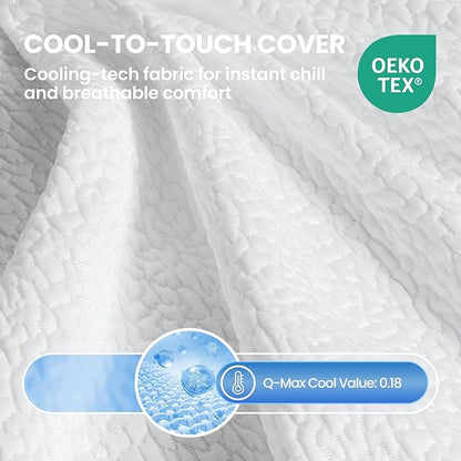 BedStory Cooling Mattress Topper Queen Size, 3 Inch Gel Infused Memory Foam Topper with Cool-to-Touch Removable Cover, Pressure Relief & Deep Refresh Sleep, CertiPUR-US Certified