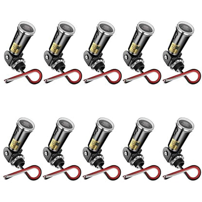 Dusk to Dawn Sensor,Greencycle 10PK Photocell Sensor for Outdoor Lights Auto On/Off, Waterproof IP65 Photo Cell for Outdoor Lighting, Flood Light, Lamp Post - Energy Saving & Easy Install