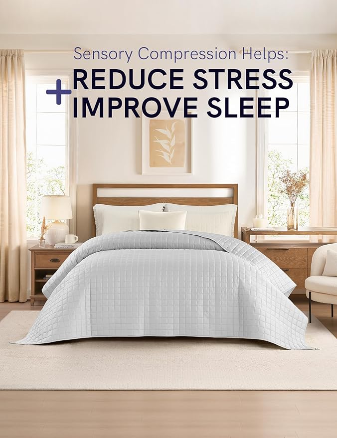 YnM Cooling Weighted Blanket, Oeko-Tex Certified Material with Premium Glass Beads (Light Grey, 60"x80" 20lbs), Suit for One Person Use on Queen/King Bed
