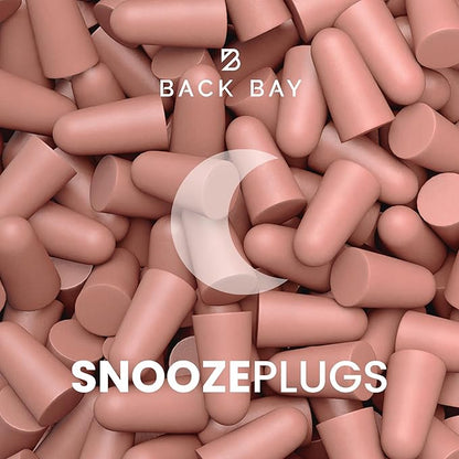 SnoozePlugs Ultra Soft Foam Earplugs for Sleeping, 60 Pairs Comfortable Foam Ear Plugs for Side Sleepers- 33db NRR Nightime Earplugs for Snore Blocking, Noise Canceling Sleep