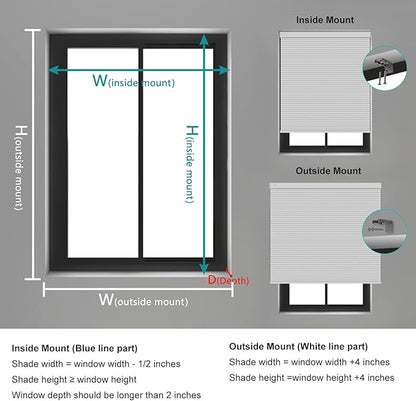 Changshade Automatic Blackout Blinds Motorized Cellular Shades with Remote Control Custom Size, Honeycomb Electric Smart Blinds for Indoor Windows Work with Alexa, Google Home, Light Blocking, Black