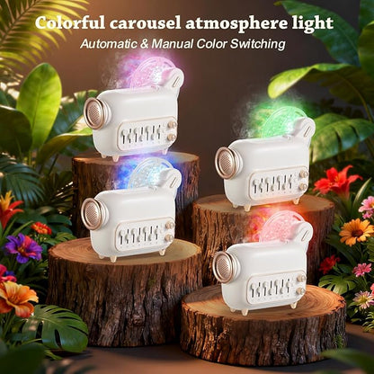 CLOZIA Essential Oil Diffuser for Home 120ml with Rotating Night Light & Sleep White Noise - Aromatherapy Diffuser Humidifier Auto-Off for Bedroom Yoga Room, Home Office Kids Relaxation
