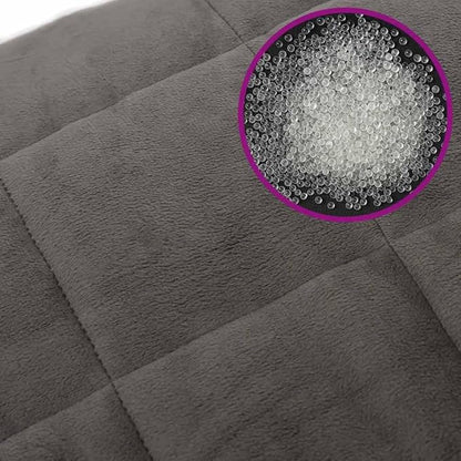 Weighted Blanket Grey Brushed Polyester Microfiber 78.7x78.7 Inch for Calming Effect and Breathable Material, Heavy Weight Endurance 28.7 lb for Stress Relief and Cozy