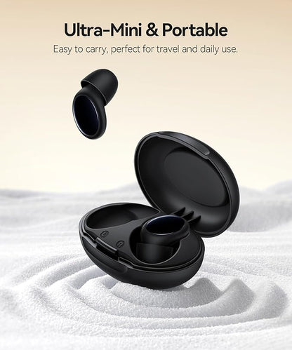 Ear Plugs for Sleeping 45dB Noise Cancelling Ear Plugs for Noise Reduction & Snoring, Concerts, Earplugs for Sleep,Sider Sleepers Airplane, Silicone Earplugs Reusable Concert Ear Plug+8Tip Black