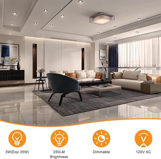 YGS-Tech 2 Inch LED Recessed Lighting, Dimmable Downlight 3W(35W Halogen Equivalent), CRI80, 3000K Warm White Ceiling Light with LED Driver(16 Pack)