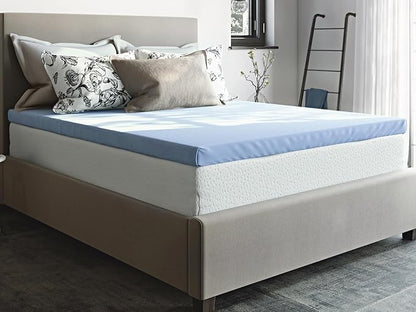 Roost Sleep Cool Cloud 3 Inch Gel Memory Foam Full Mattress Topper – Cooling Bed Topper for Back Pain and Pressure Relief, Removable Washable Cover, Ventilated Design, Fits Full Beds