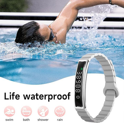 Smart Bracelet Fitness Tracker Heart Rate Monitor Sleep Activity Tracker Step Counter Calories Pedometer Waterproof Slim Thin Health Band for Women Ladies Men