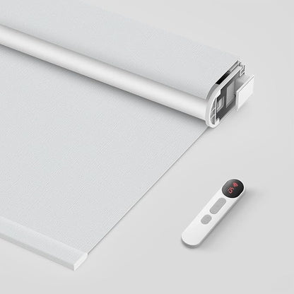 Bringnox No Drill Motorized Blinds with Remote,Blackout Windows,with Apple Homekit,Alexa,Google, with App,Voice Control Custom Size
