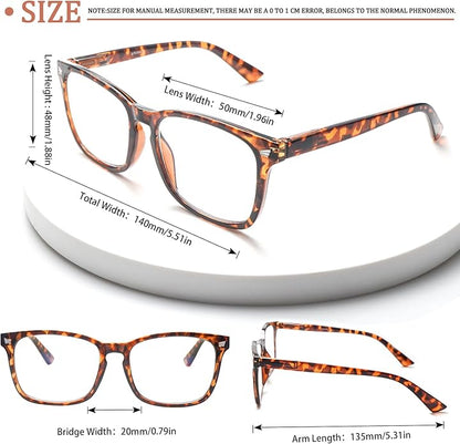 VIDEBLA 5 Pack Blue Light Blocking Reading Glasses,Spring Hinge Readers for Women Men,Anti UV Ray Filter Nerd Eyeglasses