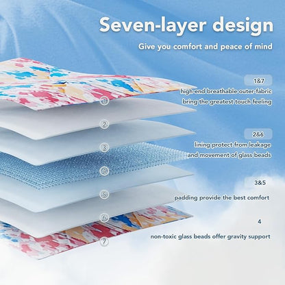 Topcee Weighted Blanket for Adults (15 lbs, 60" x 80") Queen Size Soft Cooling Heavy Blanket Sleeping, Apply to 130-160 lbs Body, Thick Breathable Blanket with Glass Bead, Easy Care