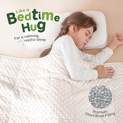 Sivio Weighted Blanket 3lbs, 36 x 48inches, Soft and Cozy Cooling Heavy Blanket for All-Season, Calm Sleeping and Nap, Suit for Car, School and Home, Machine Washable, White