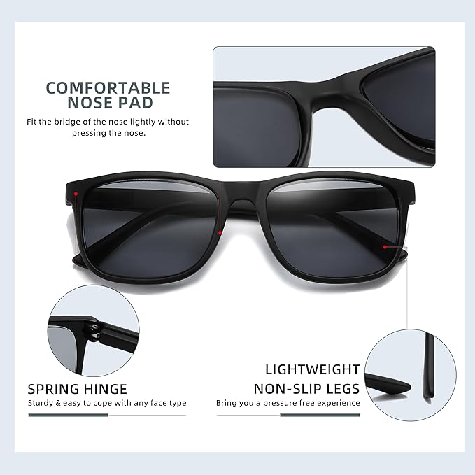 Blue Light Blocking Reading Glasses Men Large Oversized Square Readers Wide fit Cheaters for Men W/Big Head/Large Face