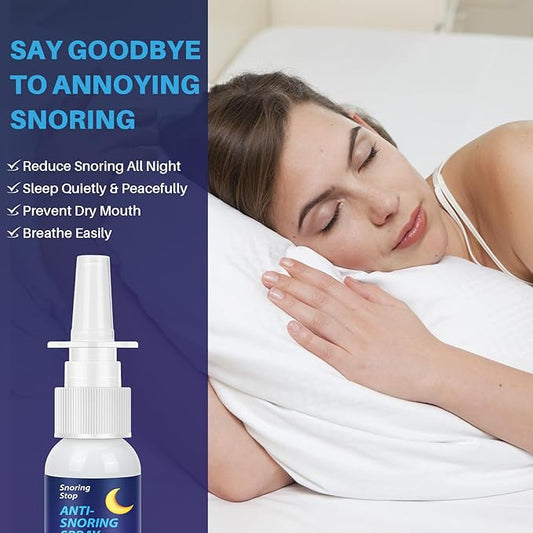Anti Snoring Spray, Anti Snoring Devices, Effective & Fast Snoring Solution for Better Sleep, Helps Open The Throat & Airway During Sleep, 1 Floz