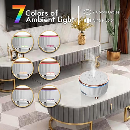 Diffusers for Essential Oils Large Room, 500ml Aromatherapy Diffuser Cool Mist Humidifier with Remote Control,7 Colors Lights & 6 Mist Mode Waterless Auto Off for Women Office Home