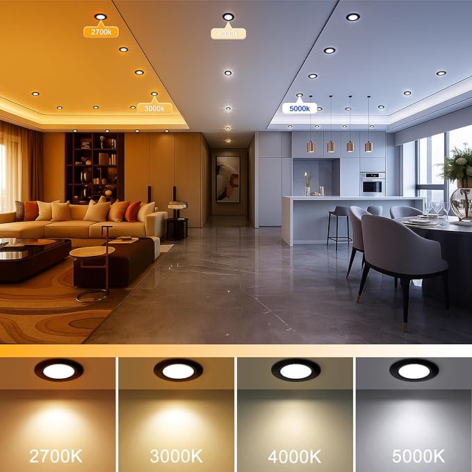 YGS-Tech 2 Inch LED Recessed Lighting, Dimmable Downlight 3W(35W Halogen Equivalent), CRI80, 5000K Daylight White Ceiling Light with LED Driver (16 Pack)