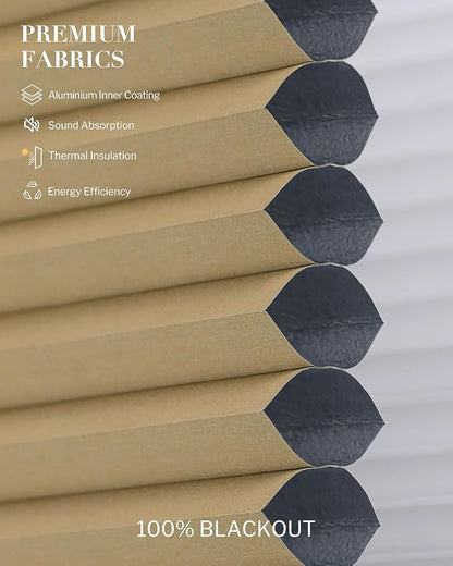 Graywind Smart Angled Blinds Compatible with Alexa Google Motorized Right Trapezoid Shades Solar Powered Customized for Odd-Shaped Window (Blackout Burlywood)