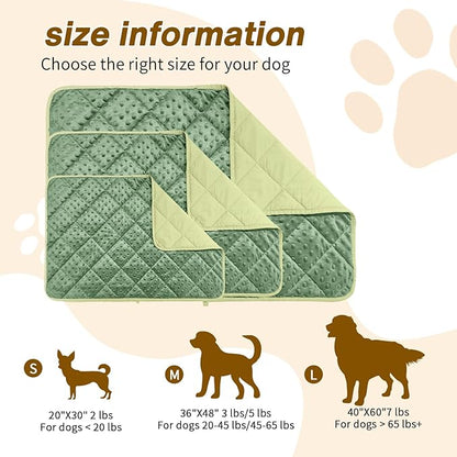 yescool Weighted Blanket for Dogs, 5 lb Thunder Blankets Shirt for Dogs, 36 x 48 inch Medium Puppy Blanket for 45-65lb, Weighted Pet Blankets for Thunderstorms, Fireworks and Construction Noise, Moss