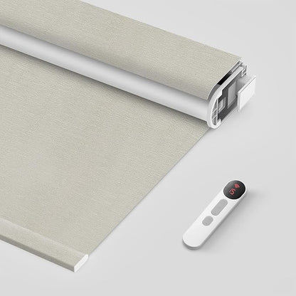 Bringnox No Drill Motorized Blinds with Remote,Blackout Windows,with Apple Homekit,Alexa,Google, with App,Voice Control Custom Size