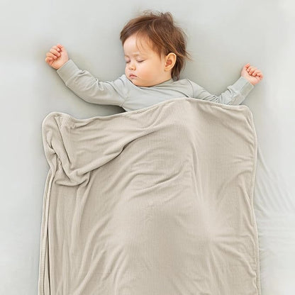Ultra-Soft Rayon Made from Bamboo Baby Blanket - 30x40 Inches Double-Layer Swaddle Blanket, Breathable & Hypoallergenic, Lightweight Nursing Cover, Stroller Blanket for Infants & Toddlers