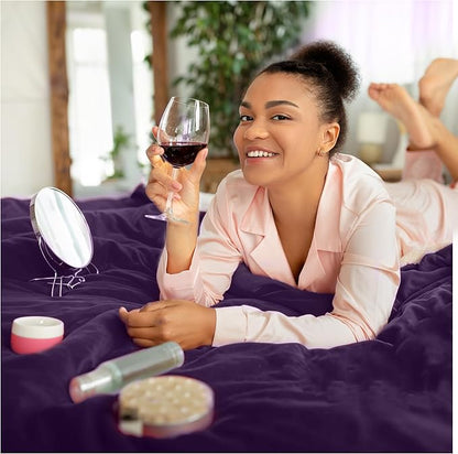 Waterproof Blanket for Bed Intimacy – Soft Sherpa Fleece (50"x80") – Leakproof & Absorbent Love Couples Blanket – Manta Impermeable para la Intimidad – Machine Washable, Splash Protection