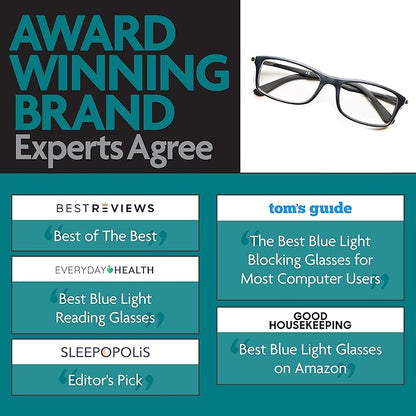Prospek Blue Light Blocking Glasses - Clear Lens for Office & Meetings, Professional Style for Men Women, Reduce Eye Strain