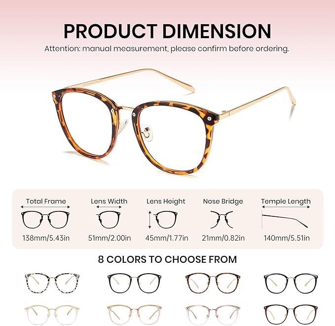 Cyxus Blue Light Glasses for Woman, Fashion Computer Glasses on Office Reduce Eye Strain Anti Migraine for Working Reading