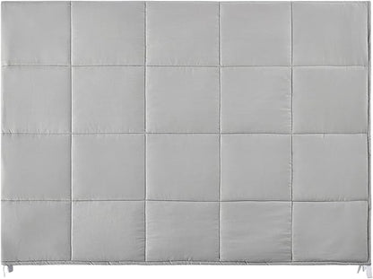 RelaxBlanket Cotton Weighted Blanket 100% Cotton with Premium Glass Beads for All-Season 60''x80'' 15lbs,Light Grey