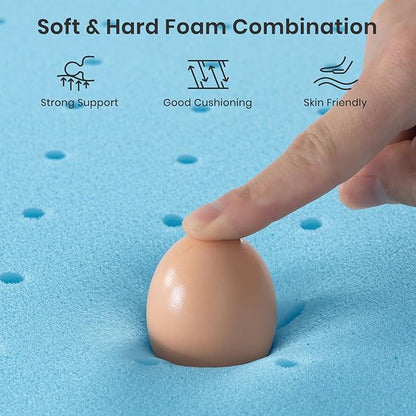 Maxzzz Twin Mattress Topper, 4 Inch Gel Infused Memory Foam Mattress Topper, Cooling Mattress Pad for Pressure Relief Back Pain, CertiPUR-US Certified