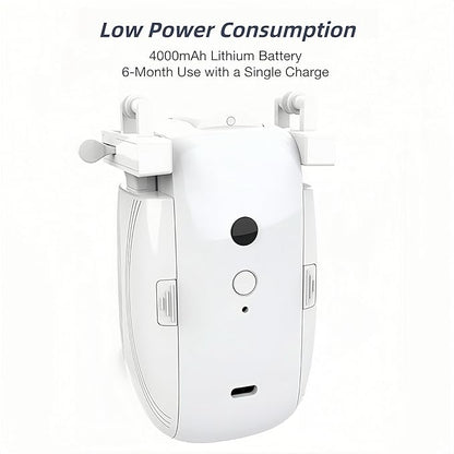 2PCS Automatic Curtain Opener, Smart Curtain Opener, Electric Curtain Opener and Closer with Remote Control for Roman Rod/I-Shaped/U-Shaped Curtain Tracks