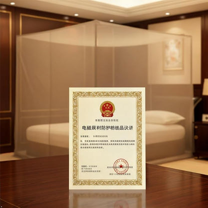 100% Silver Fiber EMF Shielding Bed Canopy,EMF Shielding Bed Canopy,Effective Shielding 99.99% of Daily electromagnetic Radiation EMF/RF/Wi-Fi/Cell Phone Signal (180 * 200 * 185CM)
