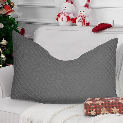 Side Sleeper Pillow for Neck and Shoulder Reilef, Ergonomic Design Medium Firm Pillow, 2 Packs Bed Pillows for Sleeping, Cross Cut Memory Foam Pillows for Back, Stomach and Side Sleepers