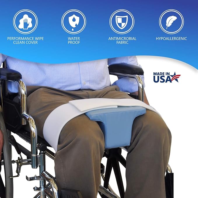 NYOrtho Abduction Wedge Knee Separator for Hip Surgery Recovery – 4" Orthopedic Pillow for Leg Support, Contracture Prevention & Post Surgery Use – Wheelchair or Bed – Wipeable, Fluid-Resistant