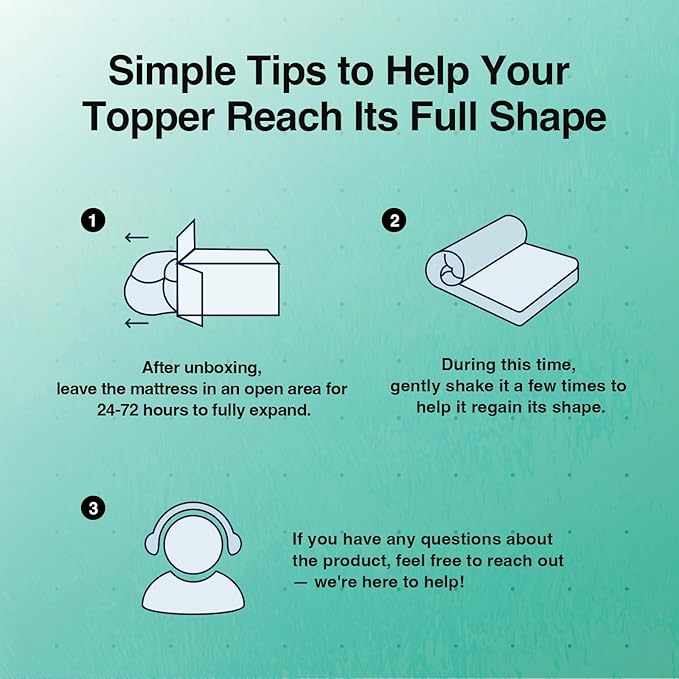Novilla Twin Memory Foam Mattress Topper 3 Inch, Cooling Gel Infused, Ventilated Pressure Relief Pad, Medium Comfort for Sofa, RV, Camper, Dorm Room