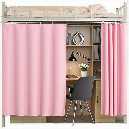 Blackout Bunk Bed Curtains Dorm Loft Privacy Cover Canopy Student Children Single Pink 1PC