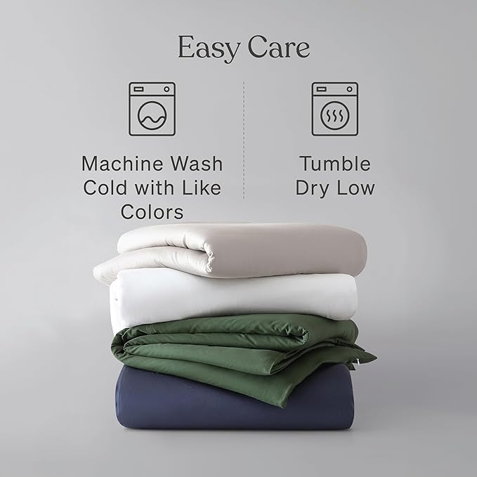 Baloo 100% Cotton Duvet Cover for 15lb/20lb Weighted Blanket (Navy Blue - 60"x80" - Full/Queen Size) | Cool, Soft & Durable