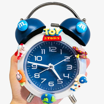 Alarm Clock for Kids, Analog Clock for Kids, Alarm Clocks for Bedrooms Heavy Sleepers with DIY Astronaut Sticker Accessories for 5-16 Year Old Boys Gifts (Blue)