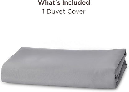 Bedsure Duvet Cover Queen Size - Only Includes 1 Duvet Cover (90"x90"), Hotel Luxury Soft Double Brushed All Season Bedding for Kids & Adults, Zipper Closure, NO Comforter, Grey