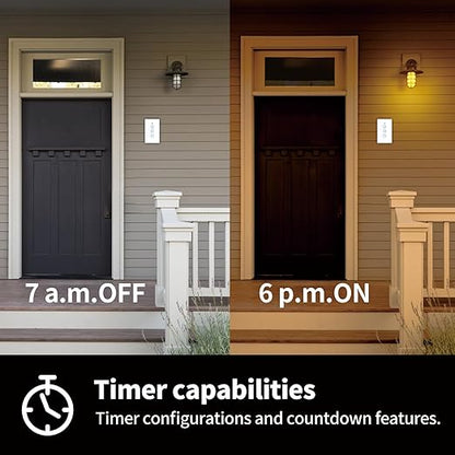 Smart Wi-Fi Light Switch 2.4GHz - Compatible with Alexa and Google Assistant - Neutral Wire Required, Single Pole, Remote Control, Schedule (3 Pack)