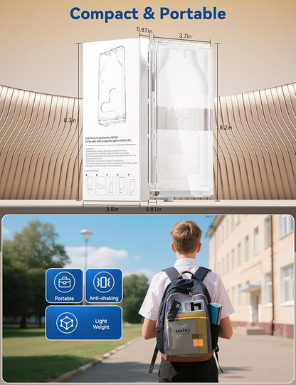 Portable Phone Lock Box with for iPhone and Android Phones, Self-Control Phone Jail to Help Kids,Students, Adults Focus Back, Preventing unauthorized filming during meetings and opera performances