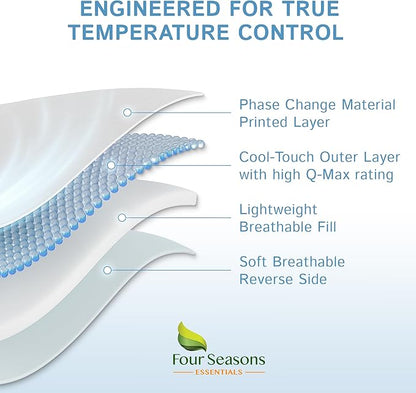 Four Seasons Essentials Cooling Comforter - King Size 106" x 90" - White
